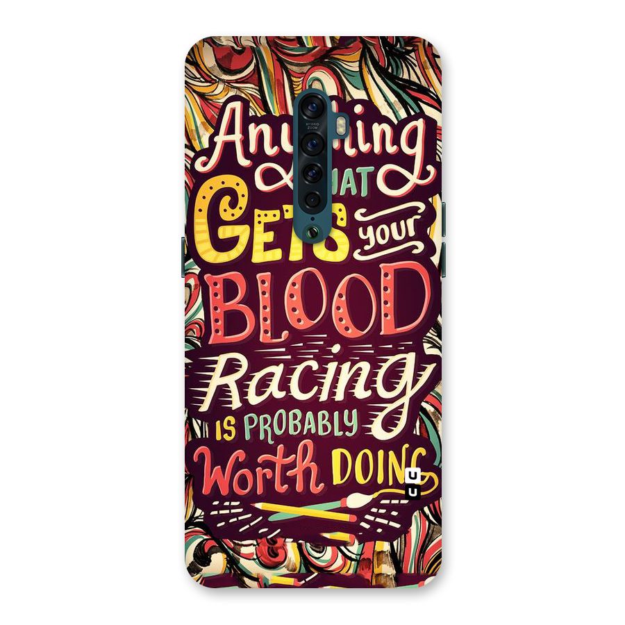 Blood Racing Back Case for Oppo Reno2