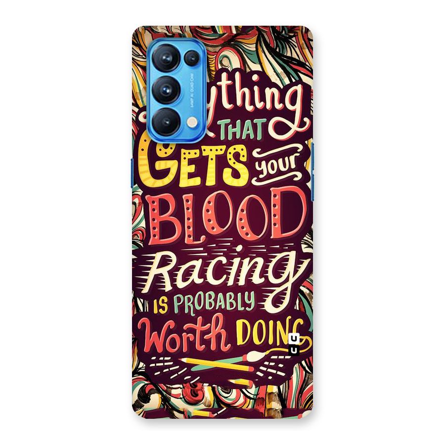 Blood Racing Back Case for Oppo Reno5 Pro 5G