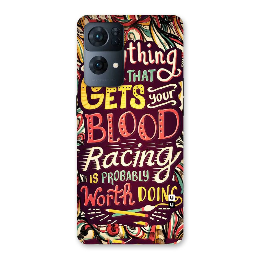 Blood Racing Back Case for Oppo Reno7 Pro 5G