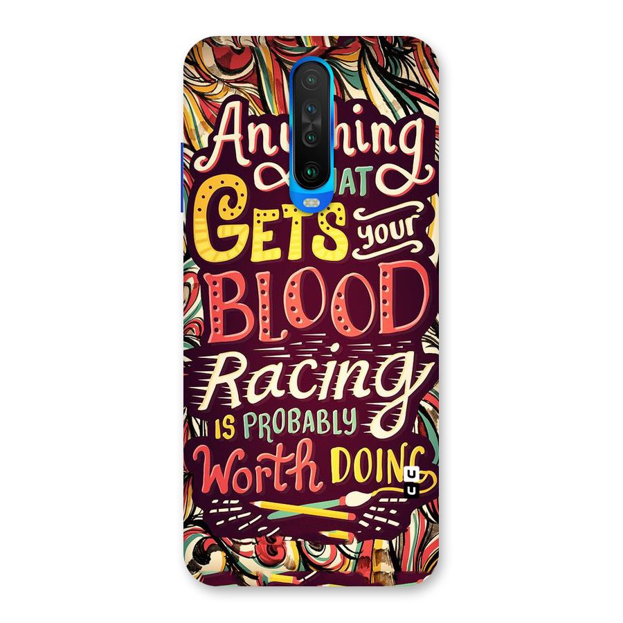 Blood Racing Back Case for Poco X2