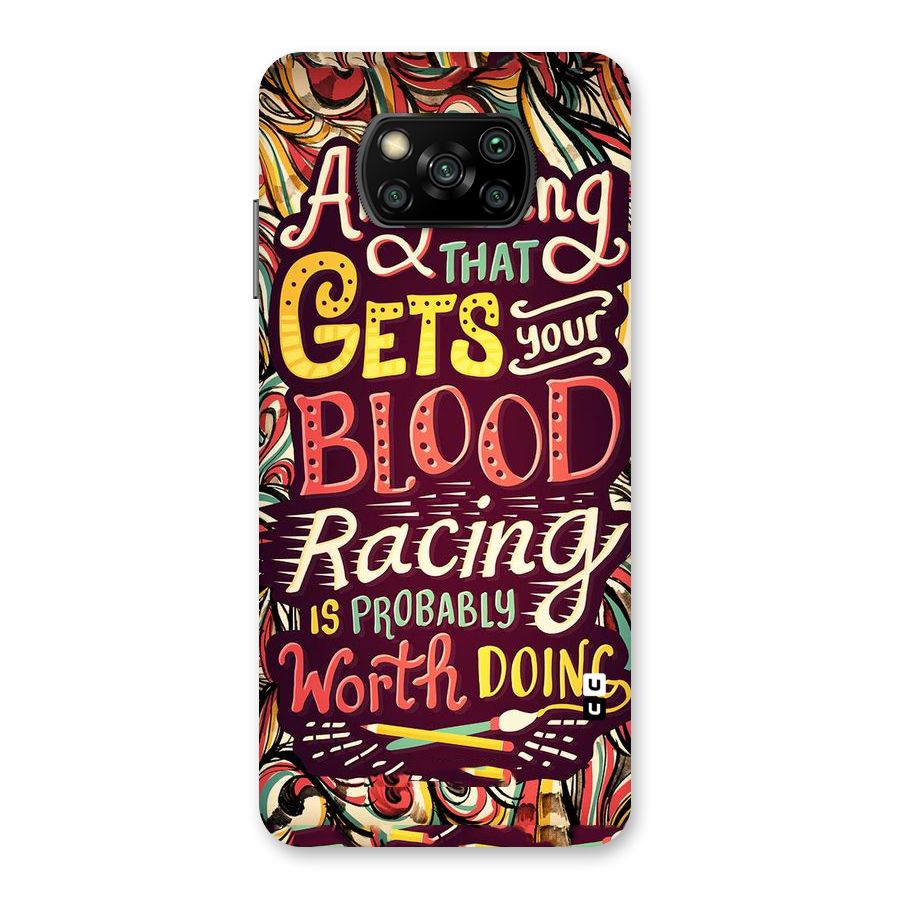 Blood Racing Back Case for Poco X3