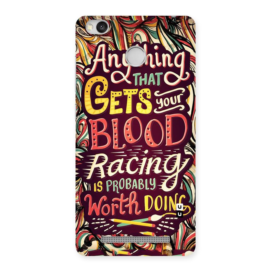 Blood Racing Back Case for Redmi 3S Prime