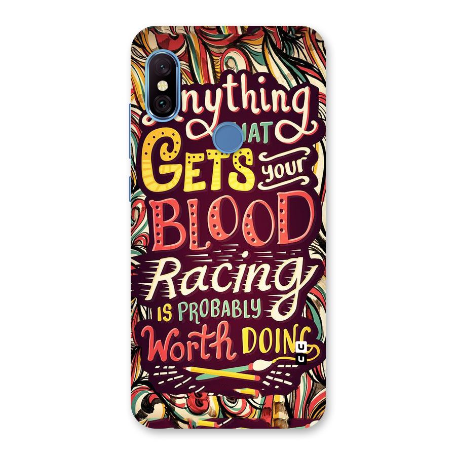 Blood Racing Back Case for Redmi Note 6 Pro