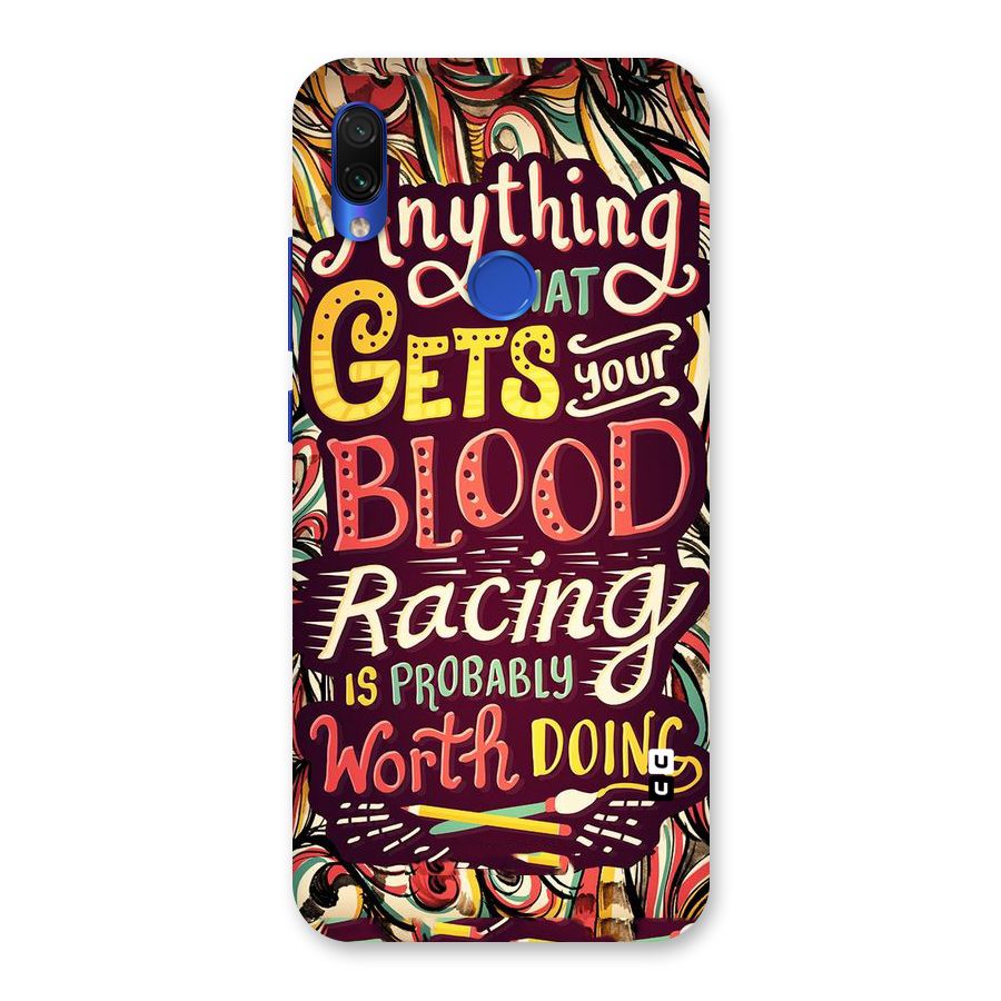 Blood Racing Back Case for Redmi Note 7S