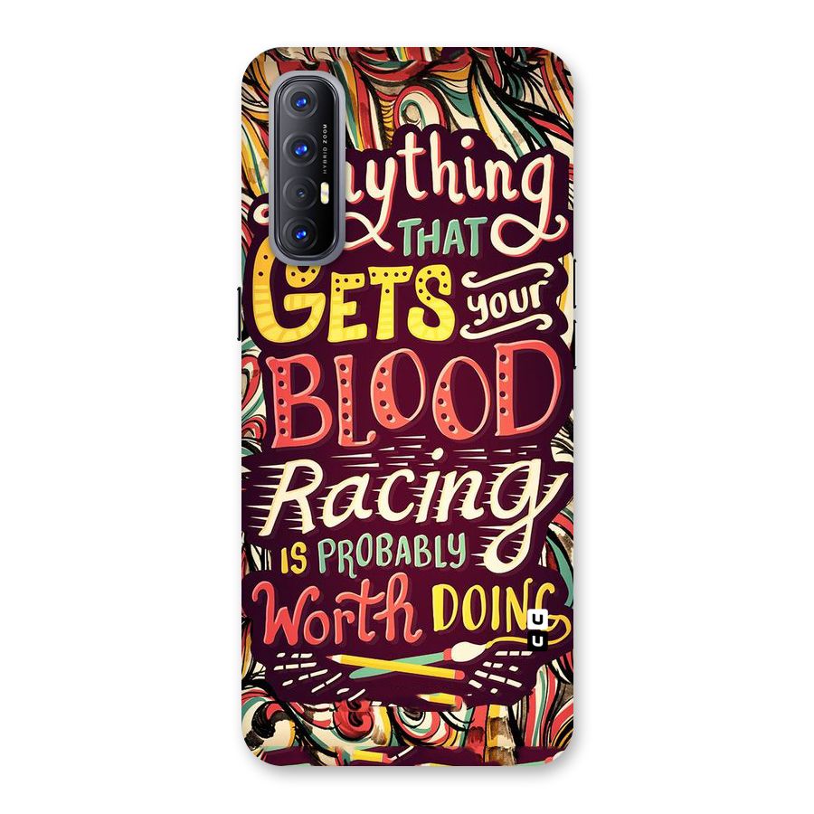 Blood Racing Back Case for Reno3 Pro