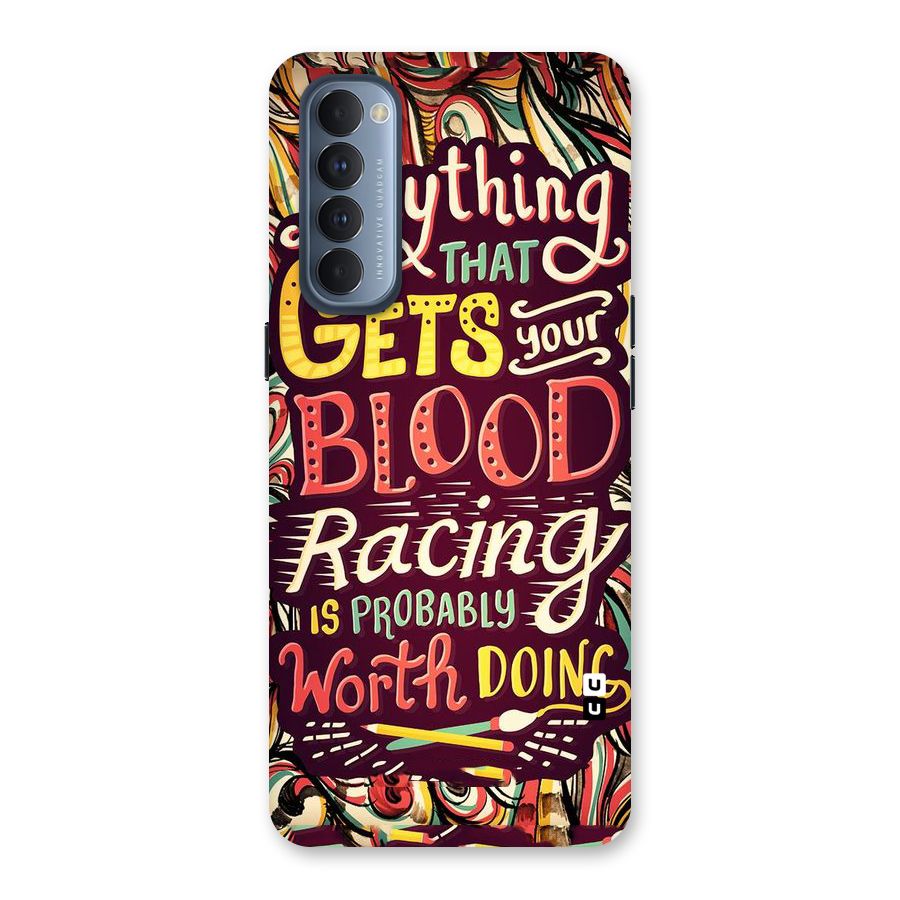 Blood Racing Back Case for Reno4 Pro