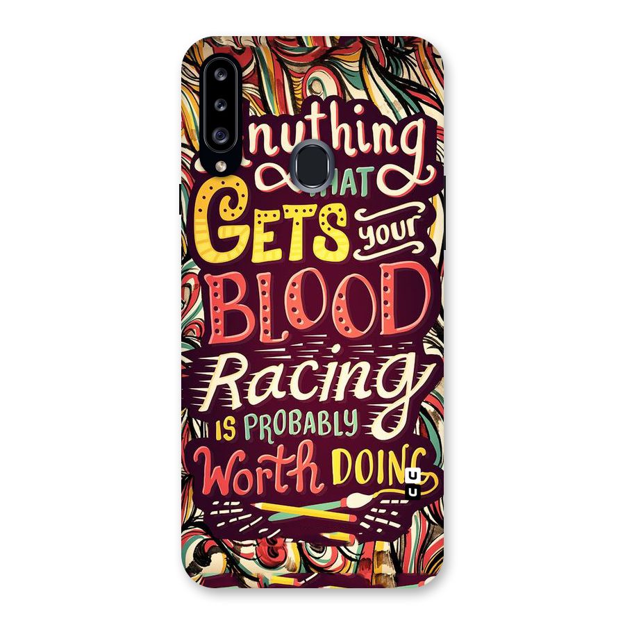 Blood Racing Back Case for Samsung Galaxy A20s