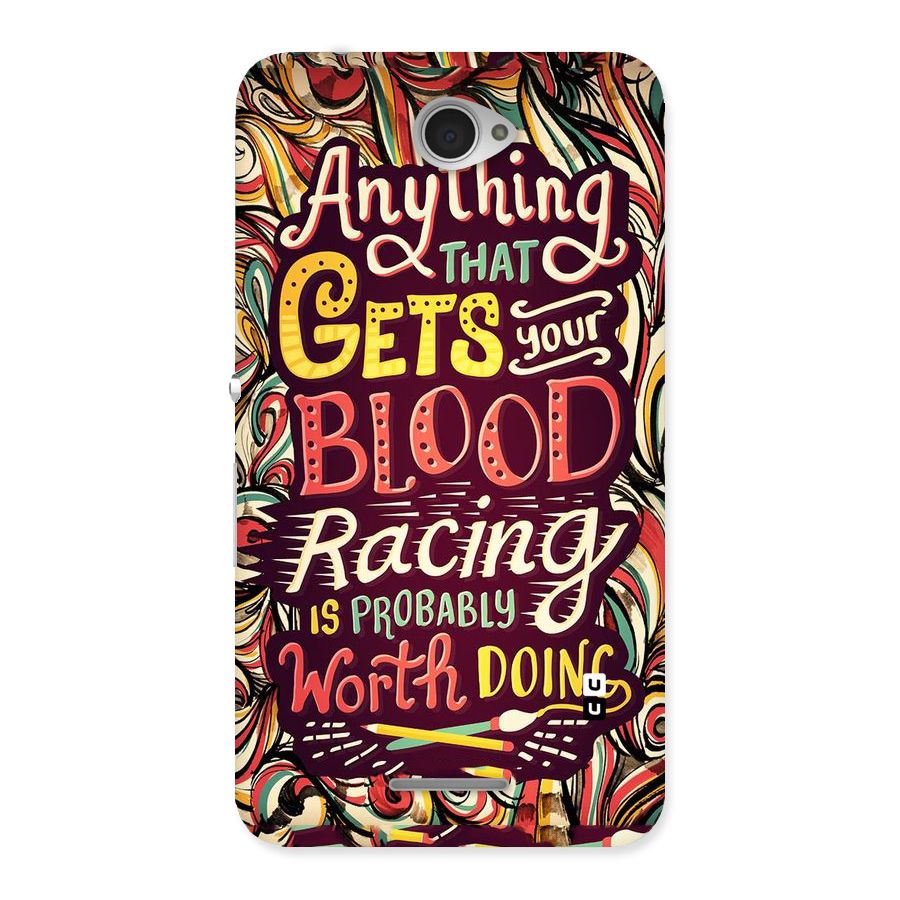 Blood Racing Back Case for Sony Xperia E4