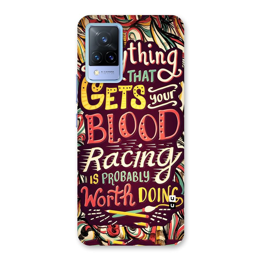 Blood Racing Back Case for Vivo V21 5G