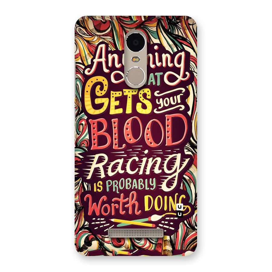 Blood Racing Back Case for Xiaomi Redmi Note 3
