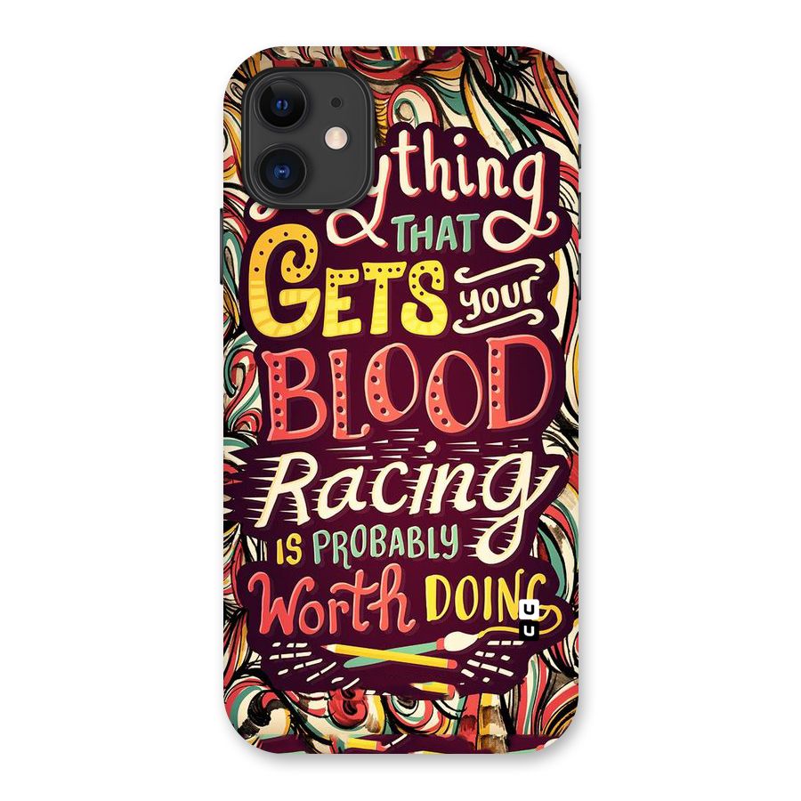 Blood Racing Back Case for iPhone 11