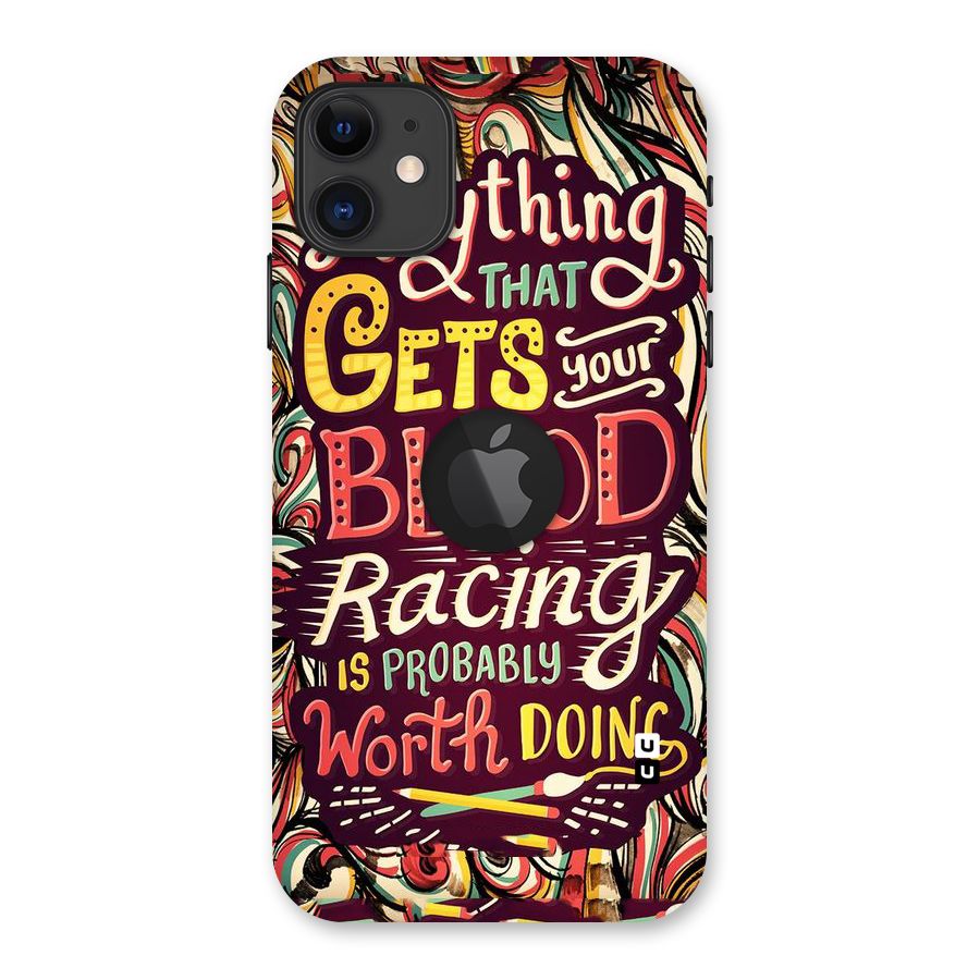 Blood Racing Back Case for iPhone 11 Logo Cut