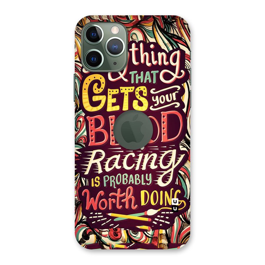Blood Racing Back Case for iPhone 11 Pro Logo  Cut