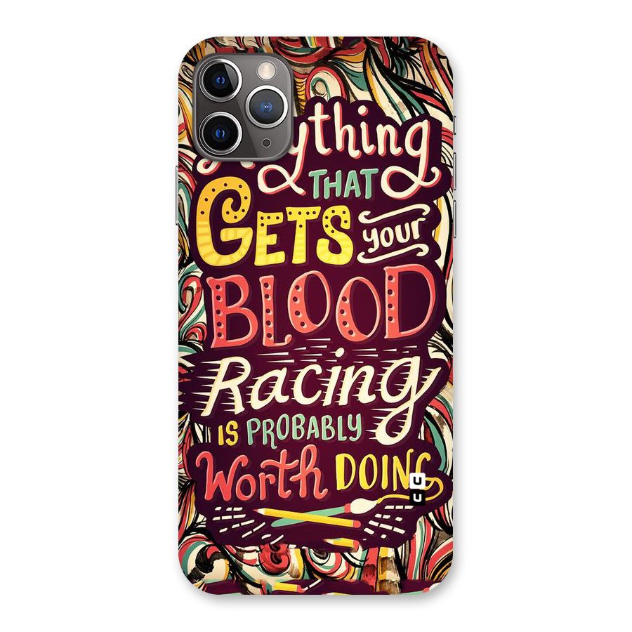 Blood Racing Back Case for iPhone 11 Pro Max