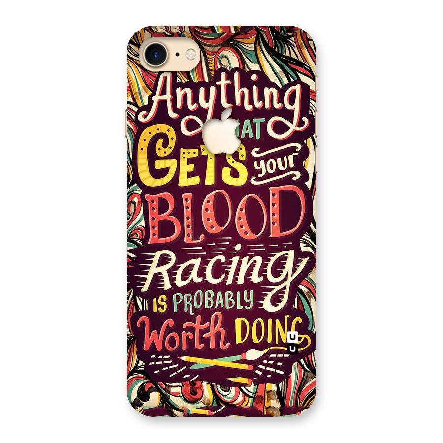 Blood Racing Back Case for iPhone 7 Apple Cut