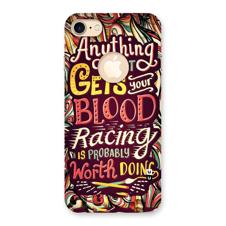 Blood Racing Back Case for iPhone 7 Logo Cut