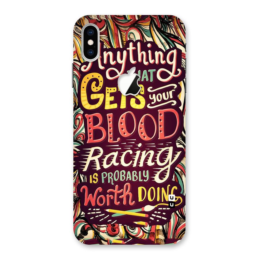 Blood Racing Back Case for iPhone XS Max Apple Cut