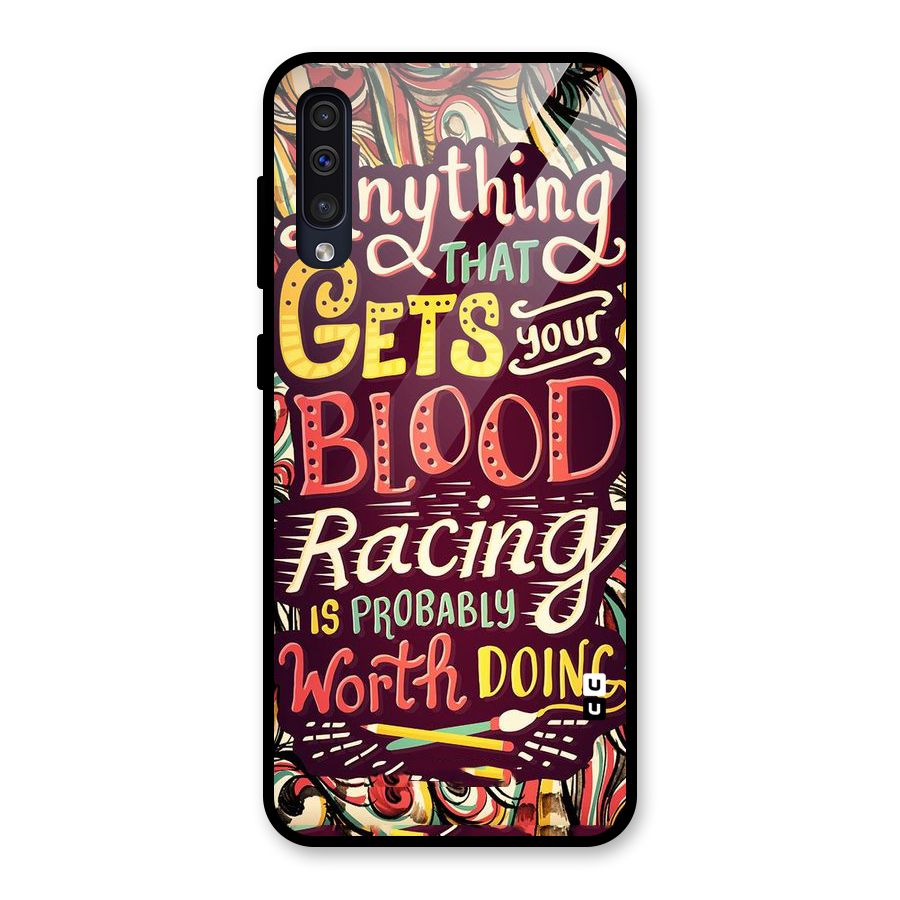 Blood Racing Glass Back Case for Galaxy A50