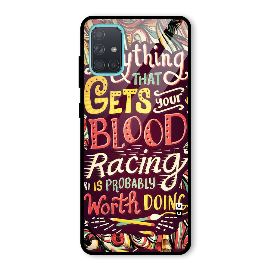 Blood Racing Glass Back Case for Galaxy A71