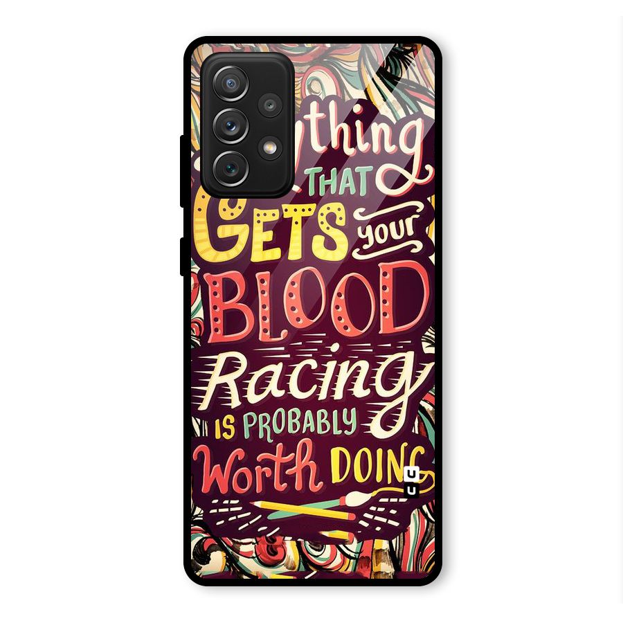 Blood Racing Glass Back Case for Galaxy A72