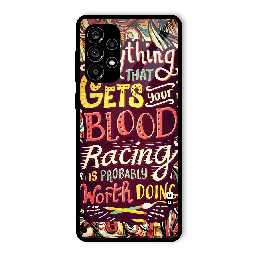 Blood Racing Glass Back Case for Galaxy A73 5G