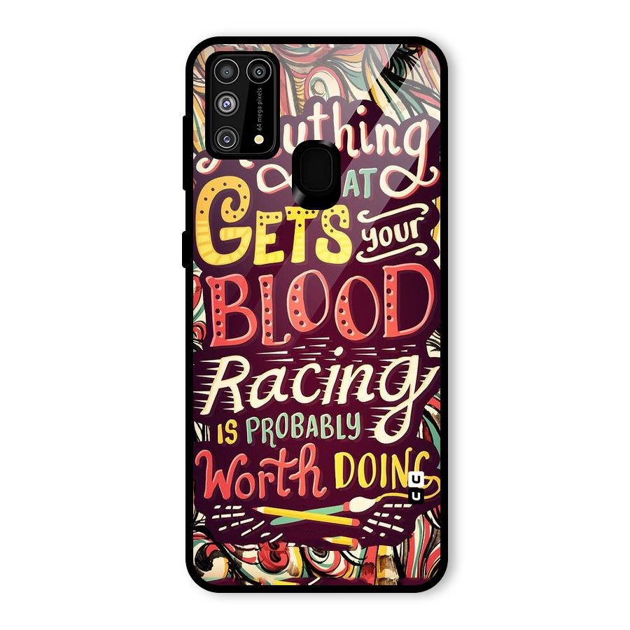Blood Racing Glass Back Case for Galaxy F41