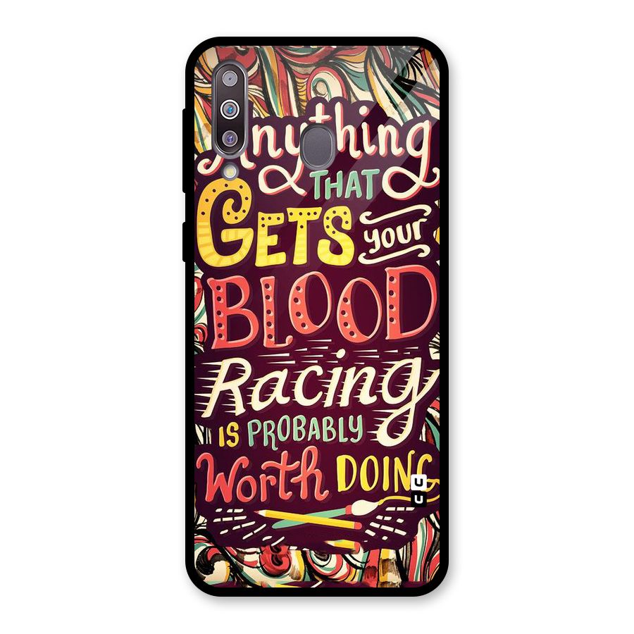 Blood Racing Glass Back Case for Galaxy M30