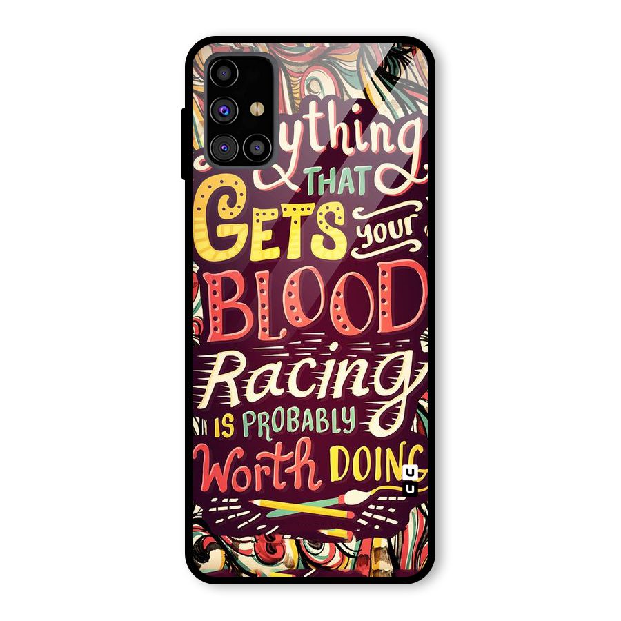 Blood Racing Glass Back Case for Galaxy M31s