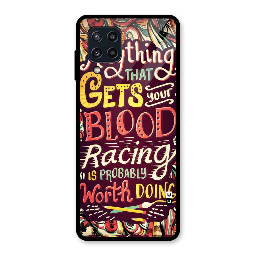 Blood Racing Glass Back Case for Galaxy M32