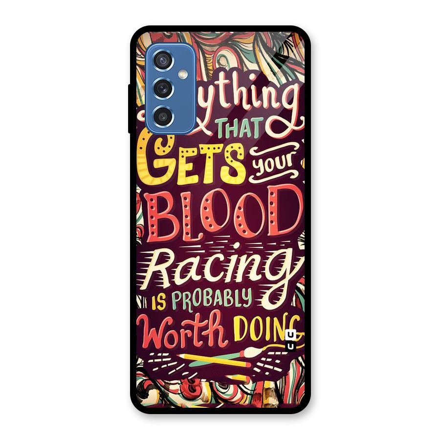 Blood Racing Glass Back Case for Galaxy M52 5G