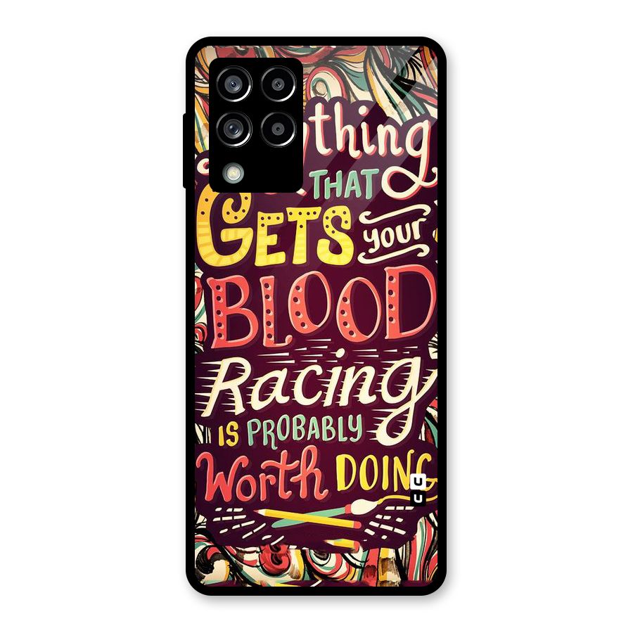 Blood Racing Glass Back Case for Galaxy M53 5G