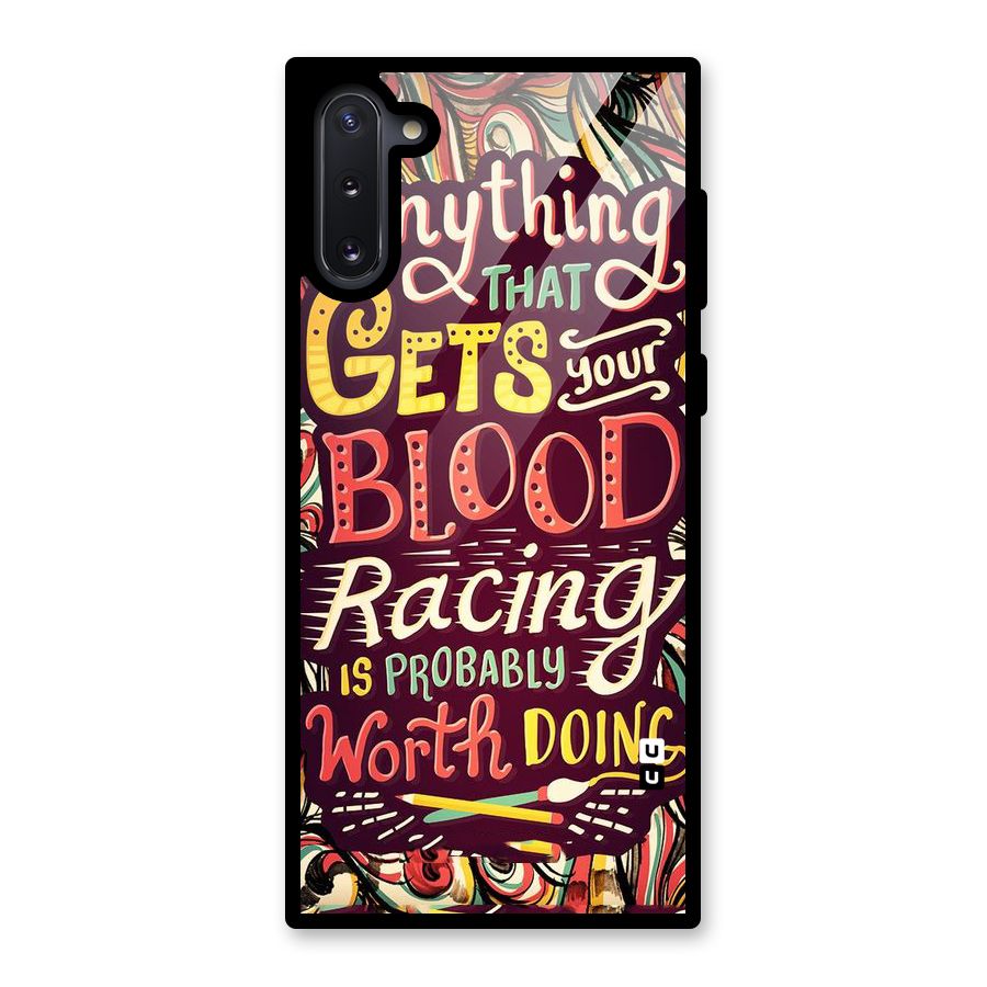 Blood Racing Glass Back Case for Galaxy Note 10