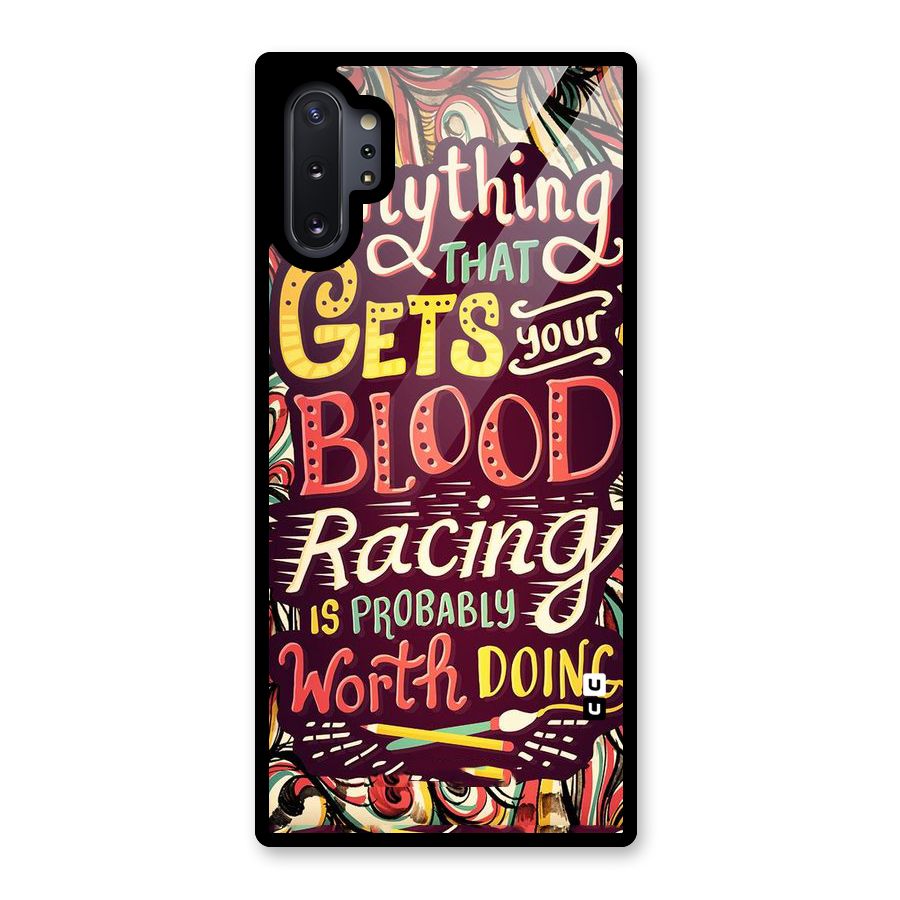 Blood Racing Glass Back Case for Galaxy Note 10 Plus