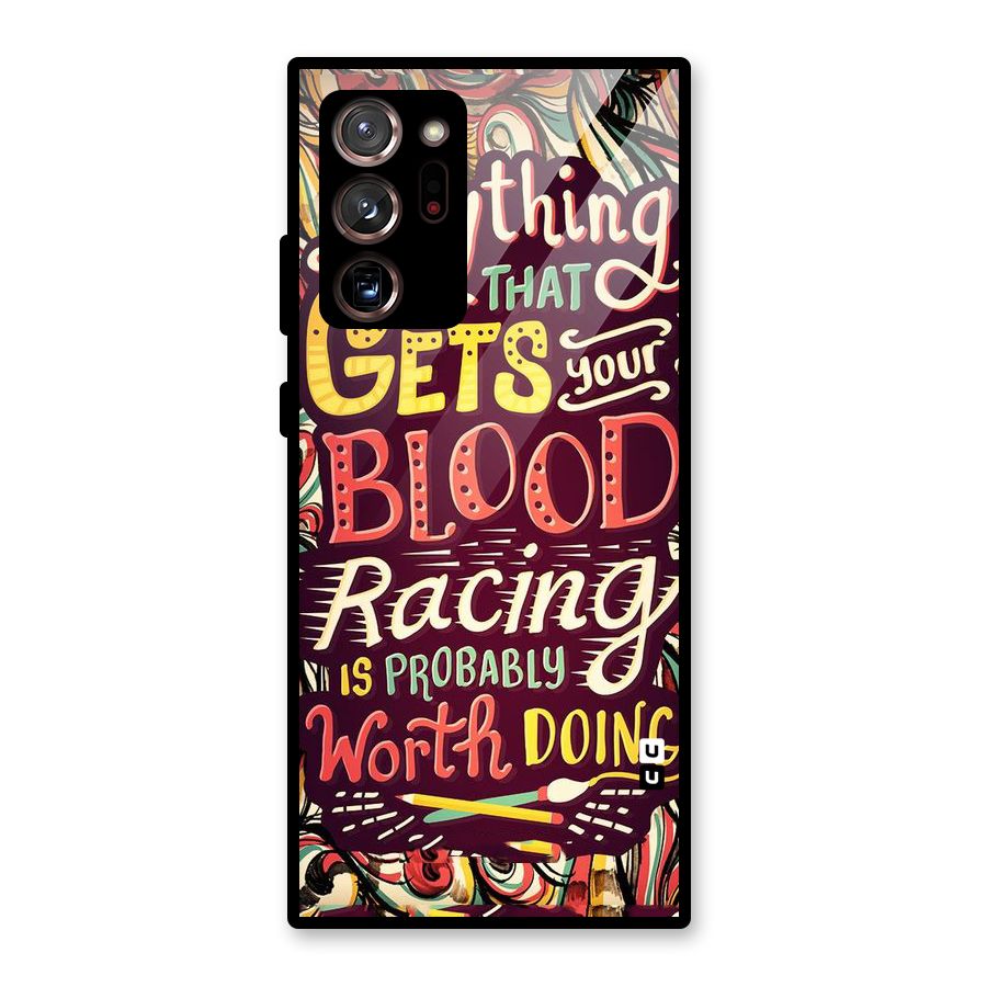 Blood Racing Glass Back Case for Galaxy Note 20 Ultra