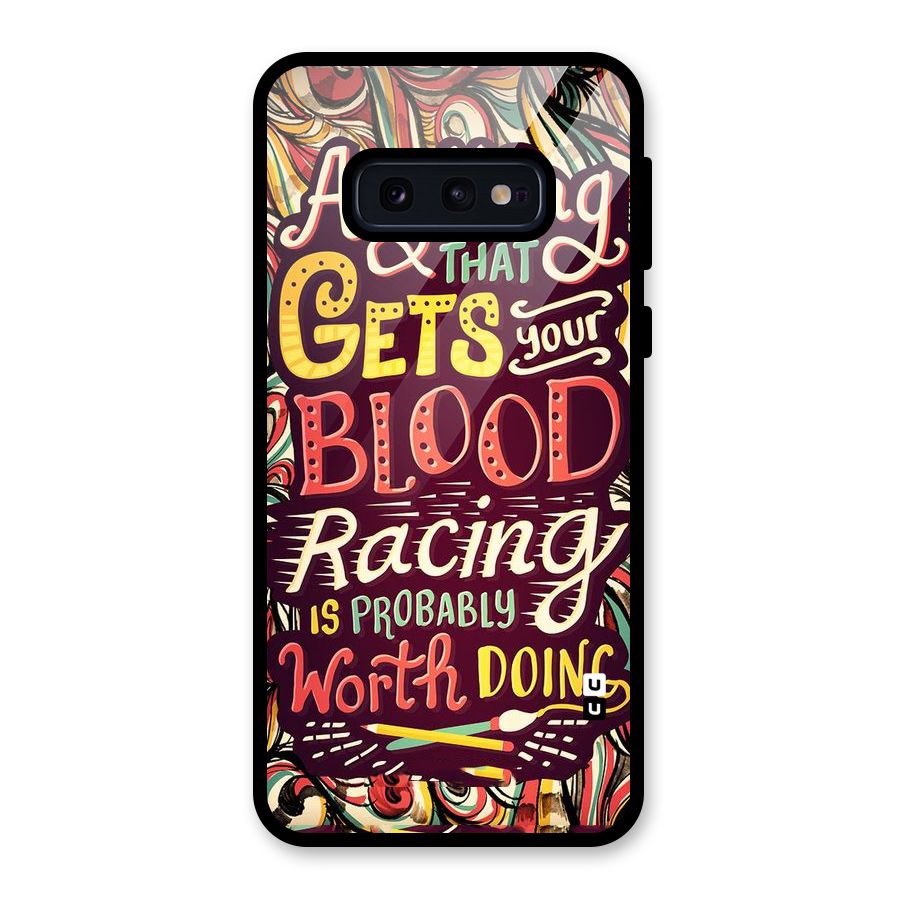 Blood Racing Glass Back Case for Galaxy S10e