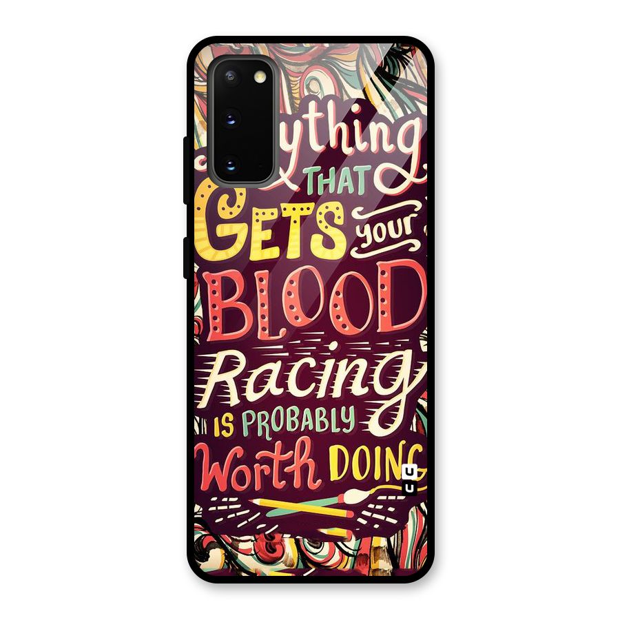 Blood Racing Glass Back Case for Galaxy S20
