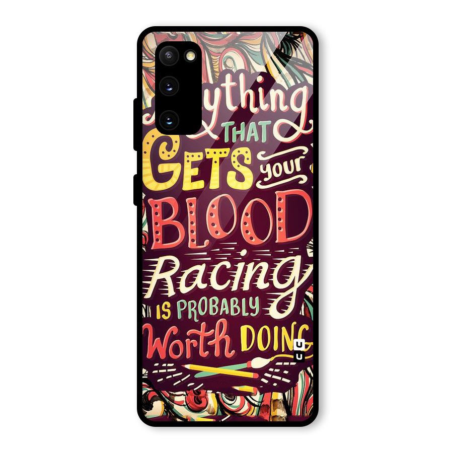 Blood Racing Glass Back Case for Galaxy S20 FE 5G