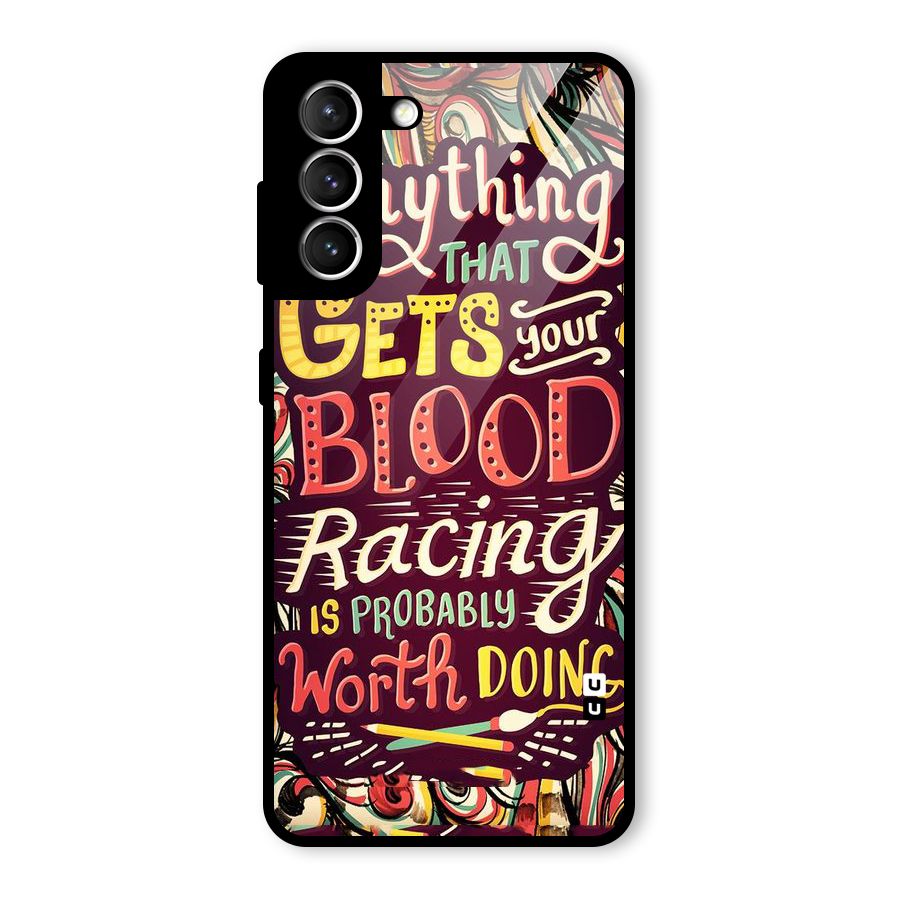Blood Racing Glass Back Case for Galaxy S21 5G