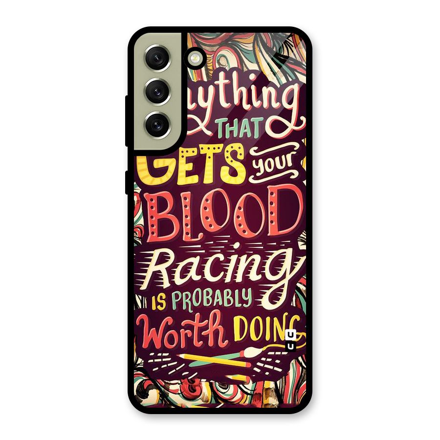 Blood Racing Glass Back Case for Galaxy S21 FE 5G