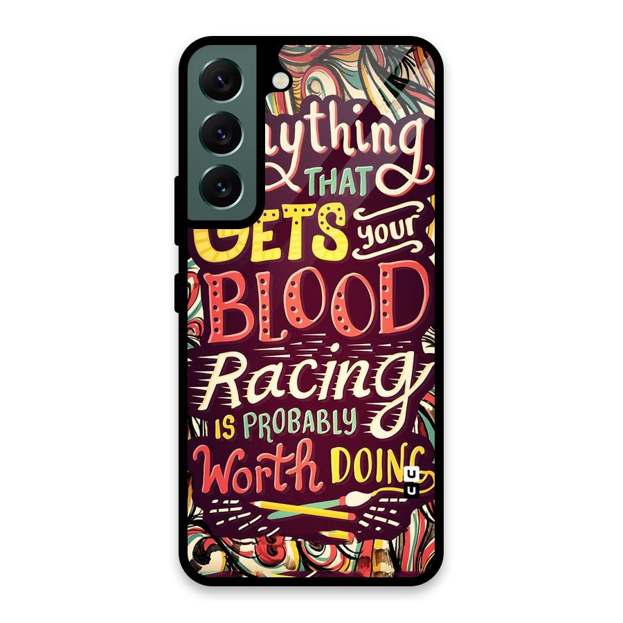 Blood Racing Glass Back Case for Galaxy S22 5G