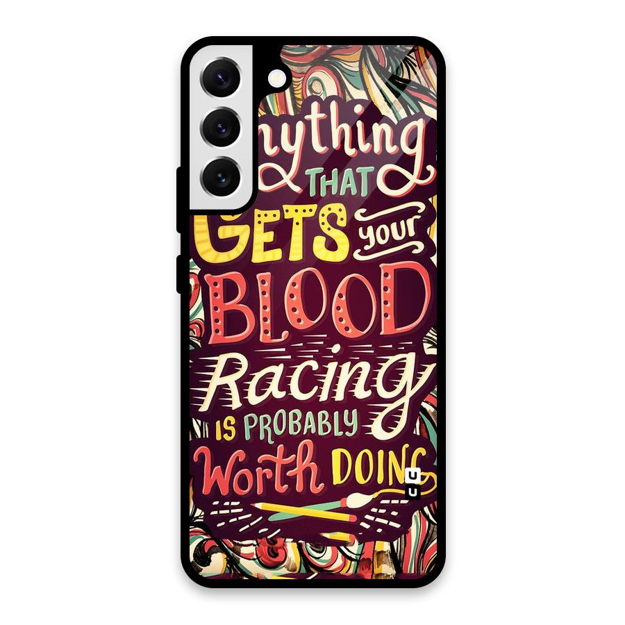 Blood Racing Glass Back Case for Galaxy S22 Plus 5G