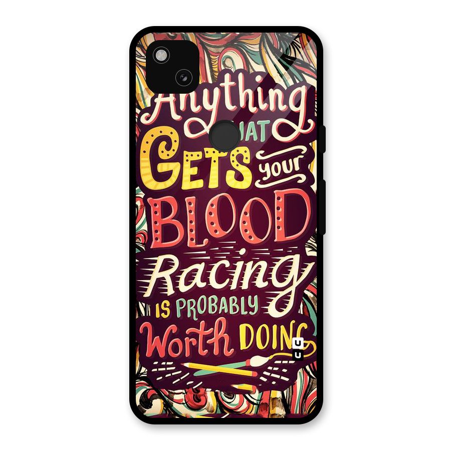 Blood Racing Glass Back Case for Google Pixel 4a