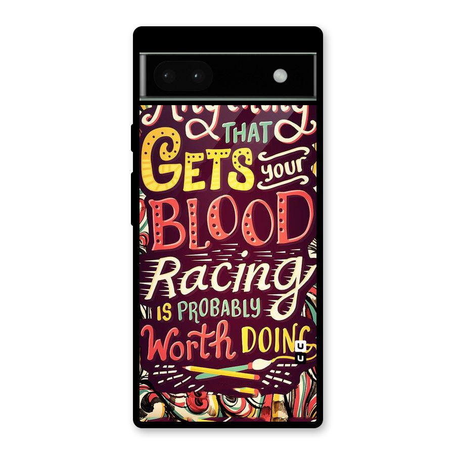 Blood Racing Glass Back Case for Google Pixel 6a