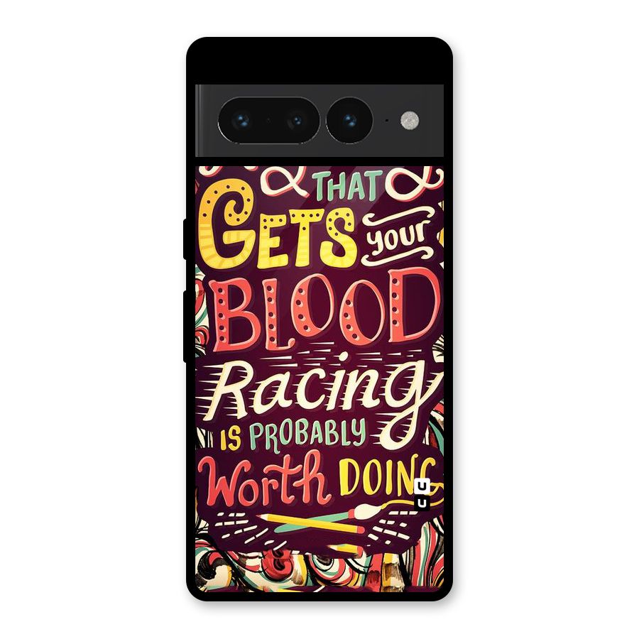 Blood Racing Glass Back Case for Google Pixel 7 Pro