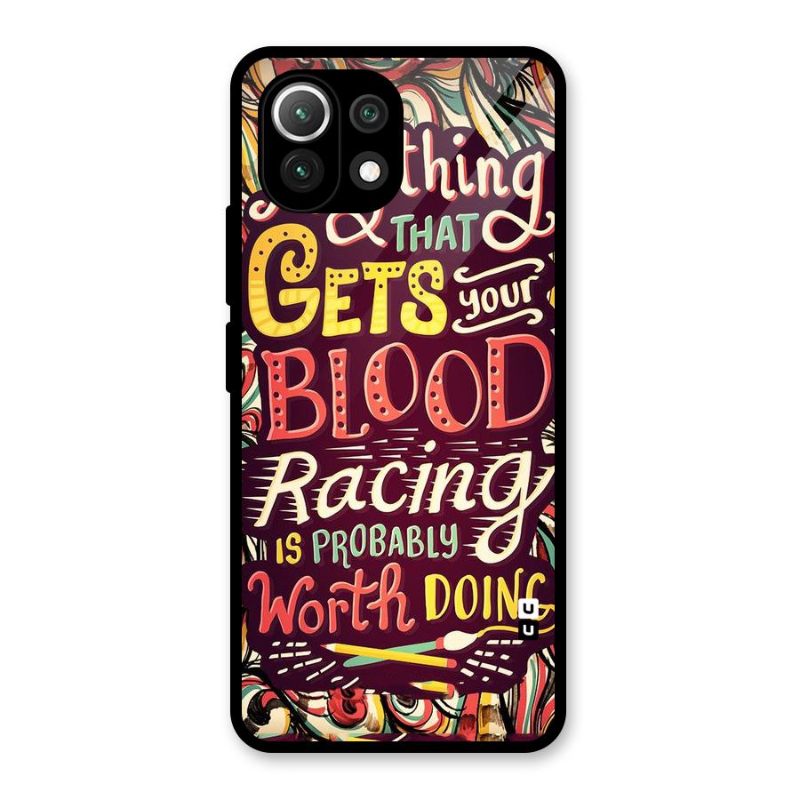 Blood Racing Glass Back Case for Mi 11 Lite