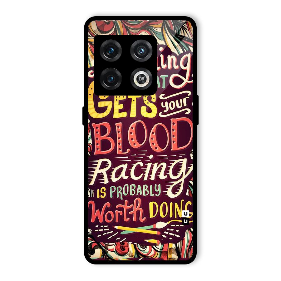 Blood Racing Glass Back Case for OnePlus 10 Pro 5G