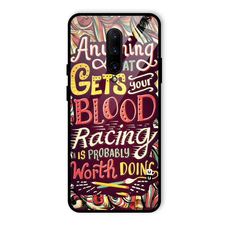 Blood Racing Glass Back Case for OnePlus 7 Pro