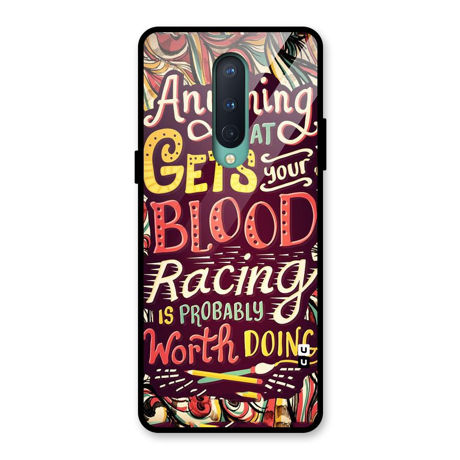 Blood Racing Glass Back Case for OnePlus 8