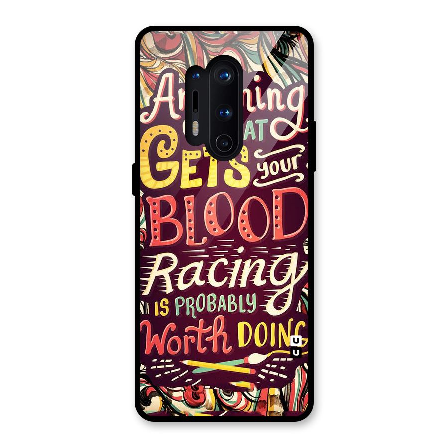 Blood Racing Glass Back Case for OnePlus 8 Pro