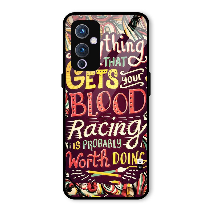 Blood Racing Glass Back Case for OnePlus 9